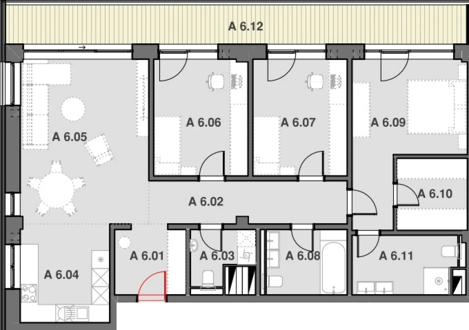 Pôdorys B 6.A