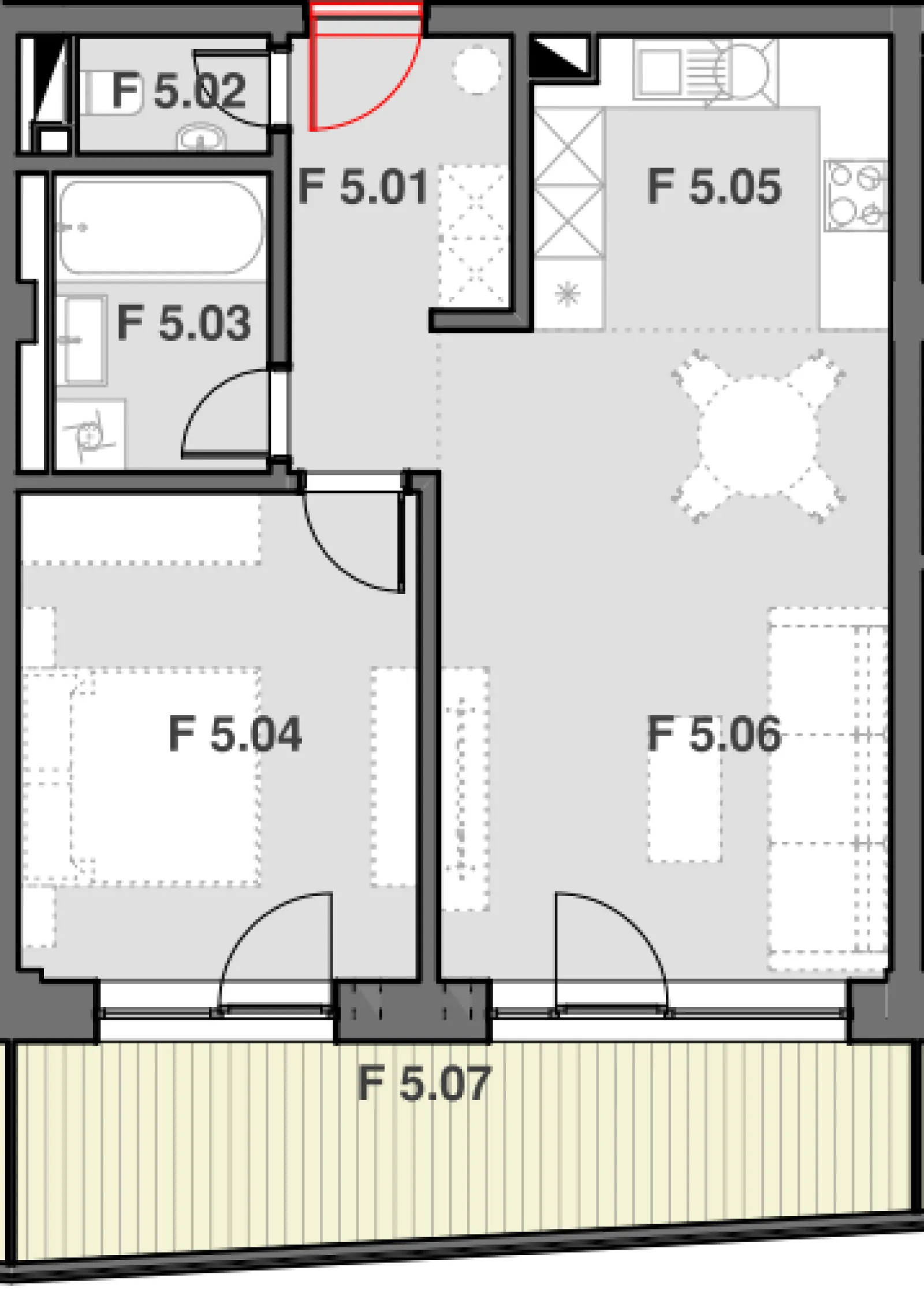 Pôdorys B 5.F
