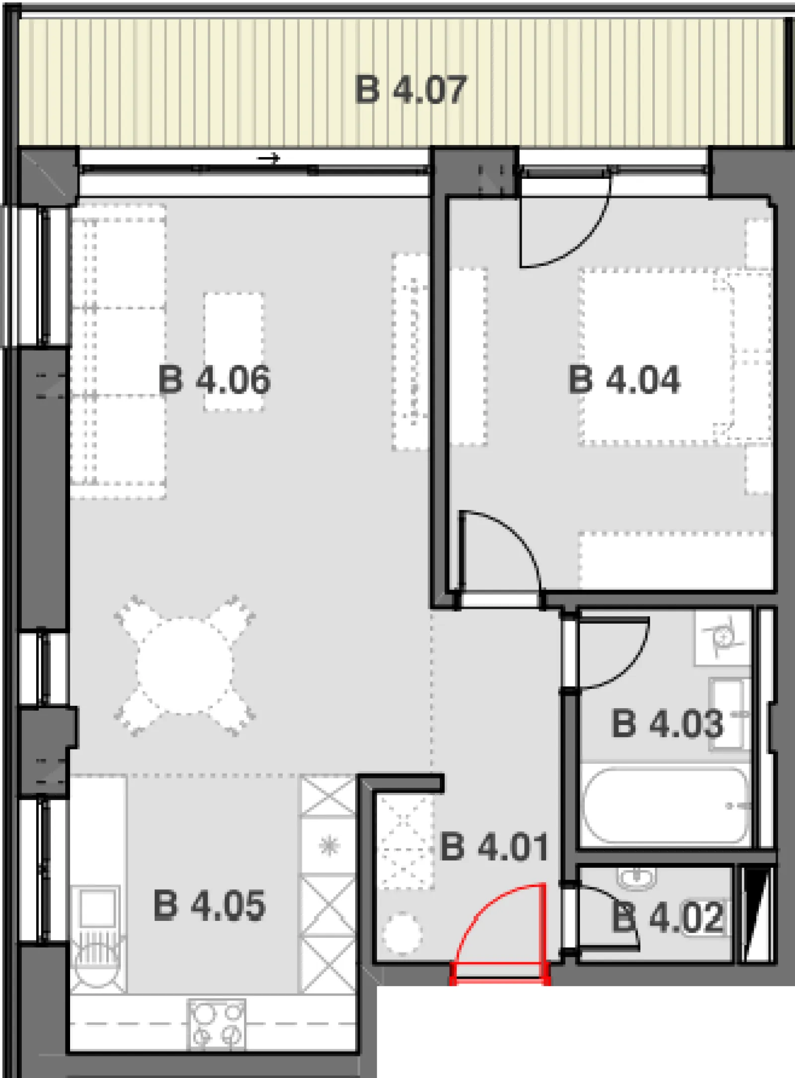 Pôdorys B 4.B