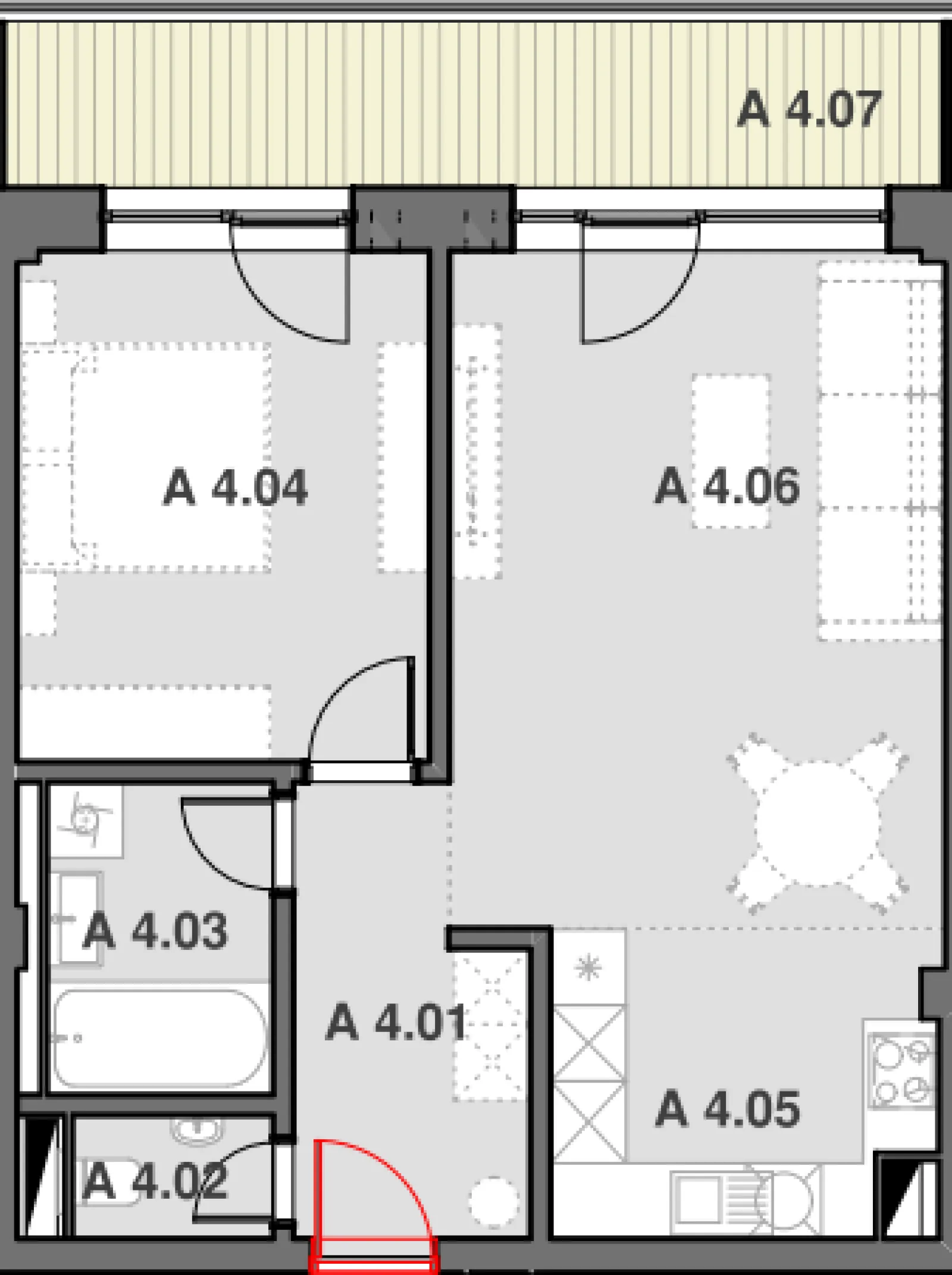 Pôdorys B 4.A