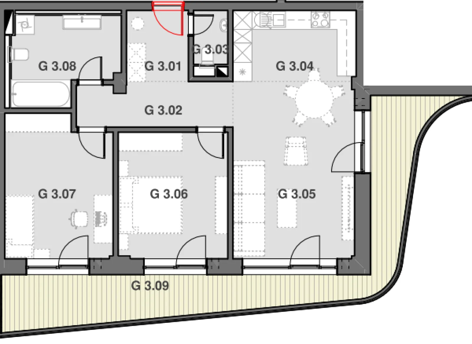Pôdorys B 3.G
