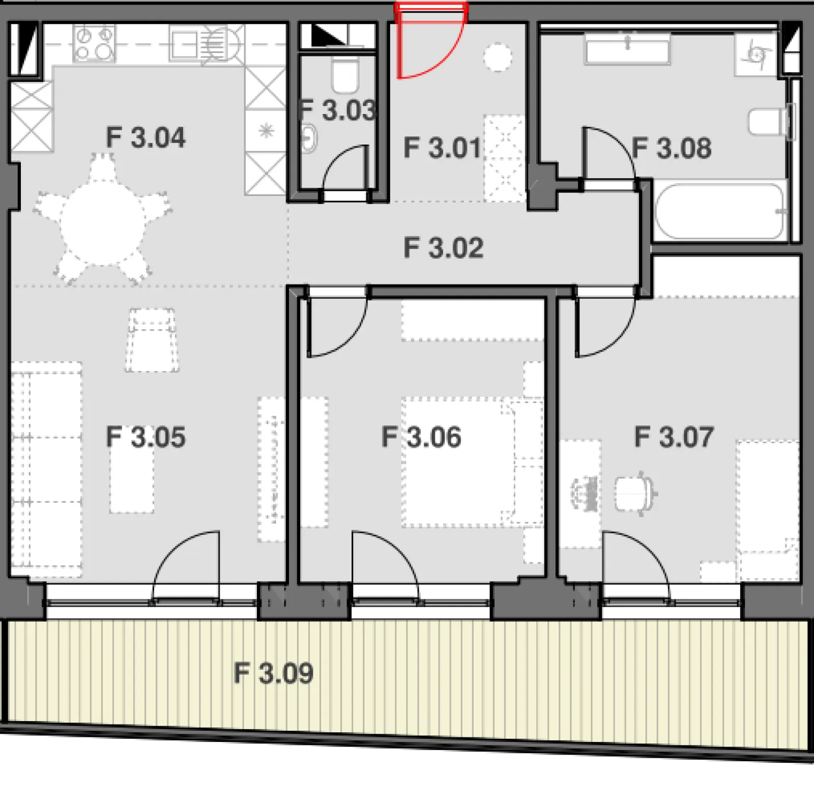 Pôdorys B 3.F