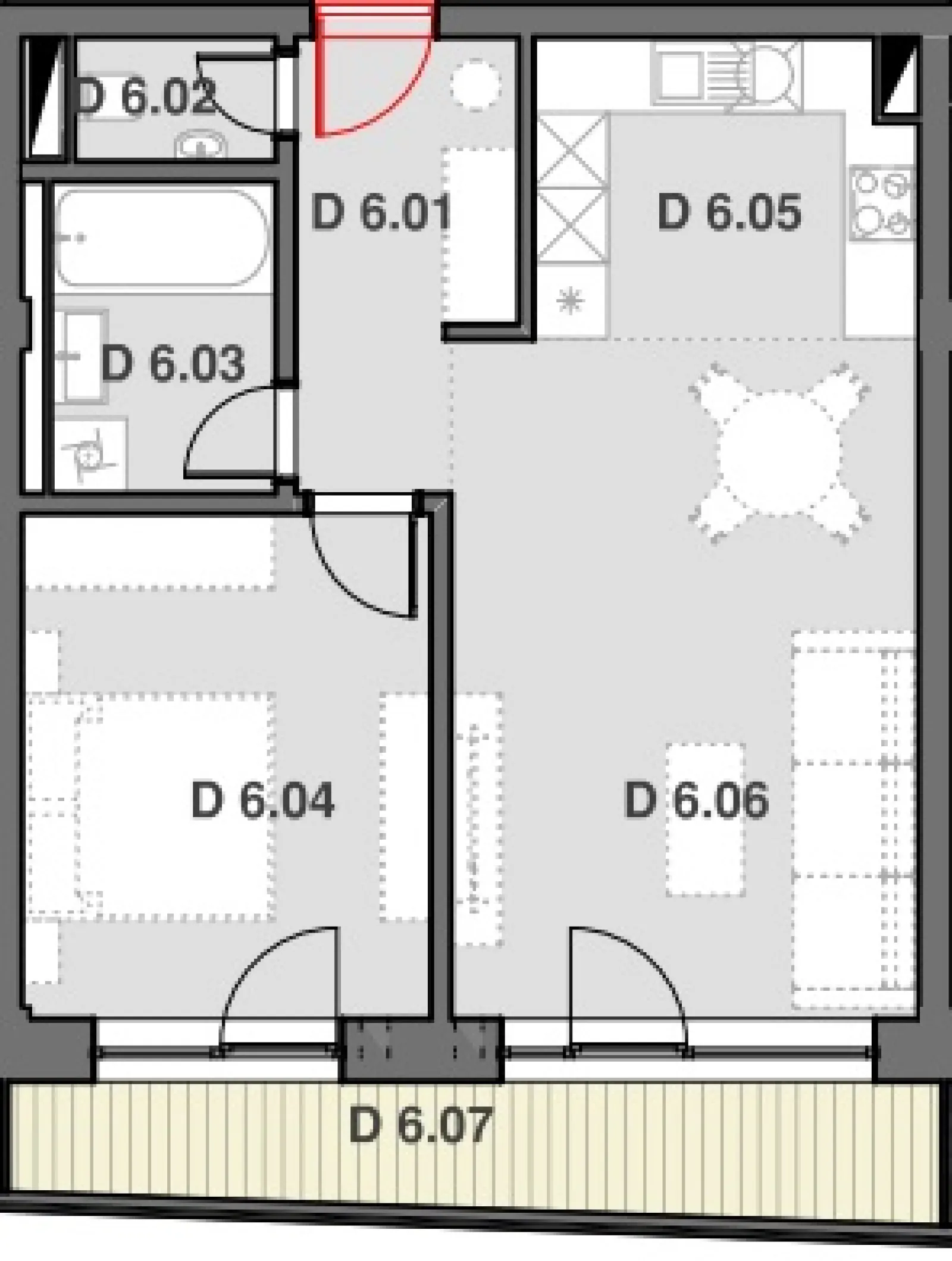 Pôdorys B 6.D